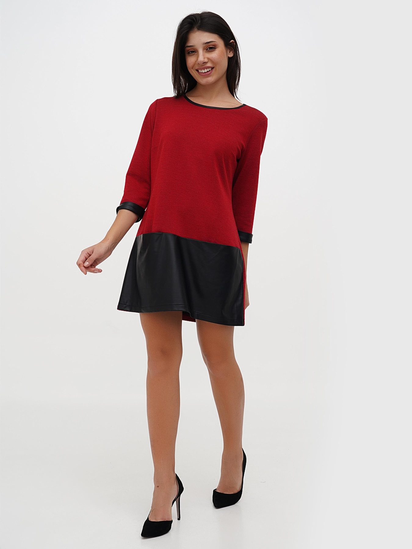 Сукня міні Sassofono модель A271-SC-3485_красный Фото