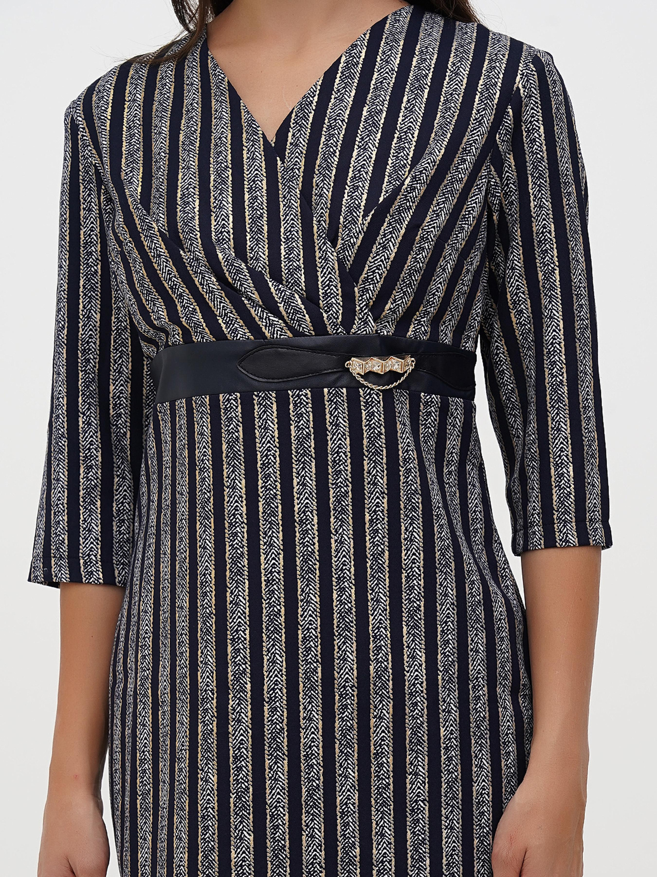 Платье мини Sassofono модель A271-SC-3435_синий Фото