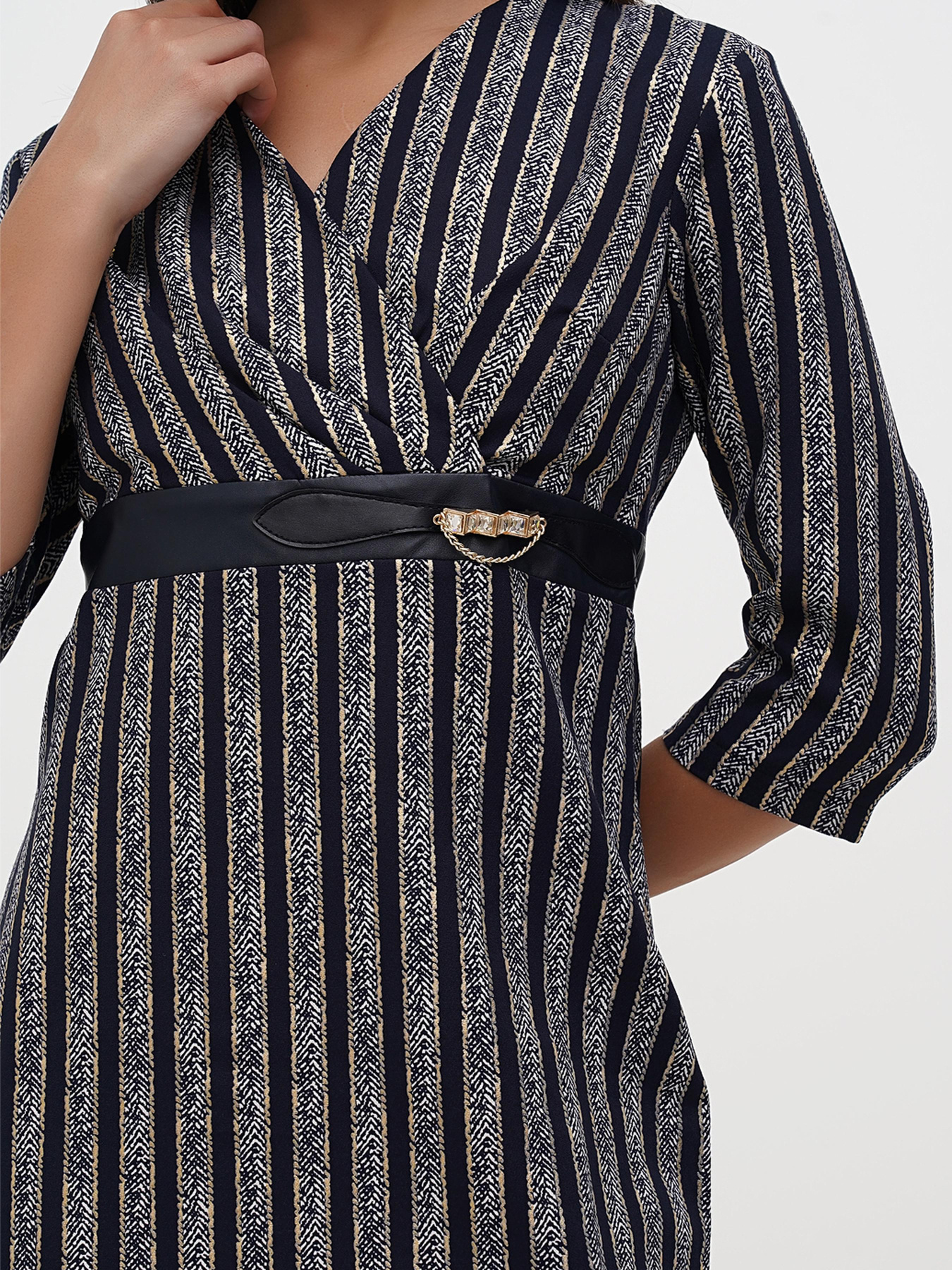 Платье мини Sassofono модель A271-SC-3435_синий Фото