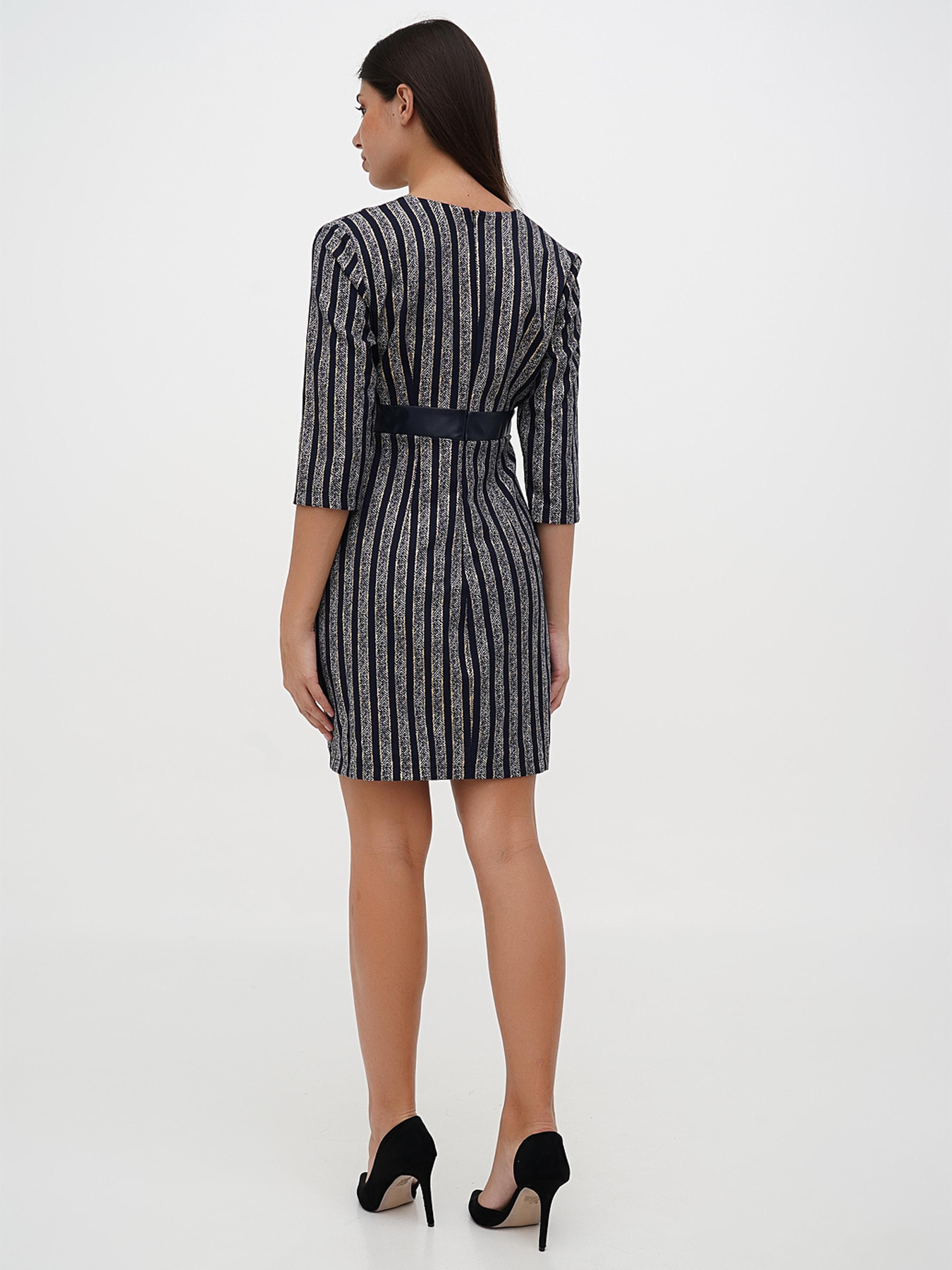 Платье мини Sassofono модель A271-SC-3435_синий Фото