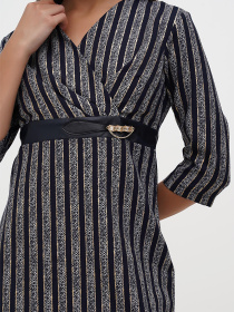 Платье мини Sassofono модель A271-SC-3435_синий Фото