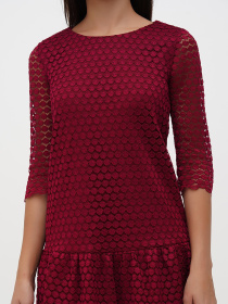 Платье мини Sassofono модель A271-SC-3511_бордовый Фото