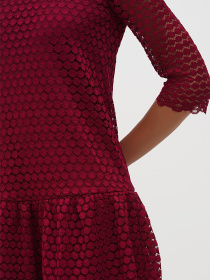 Платье мини Sassofono модель A271-SC-3511_бордовый Фото