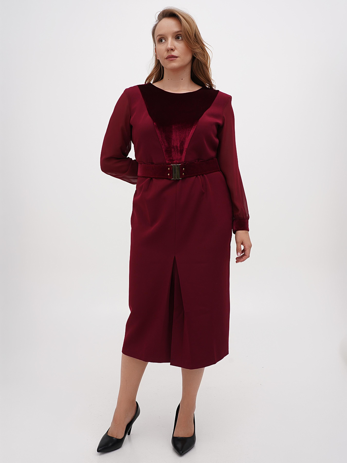 Сукня міді Sassofono модель A271-SC-3431 Фото