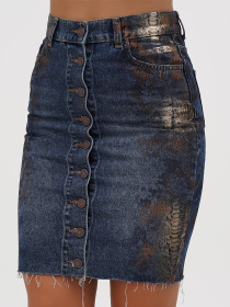 Джинсовая юбка Sassofono модель A271-SF-2189 Фото