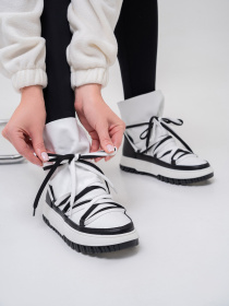 Ботинки ISSA Plus модель OB2-391_белый/черный Фото