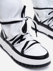 Ботинки ISSA Plus модель OB2-391_белый/черный Фото