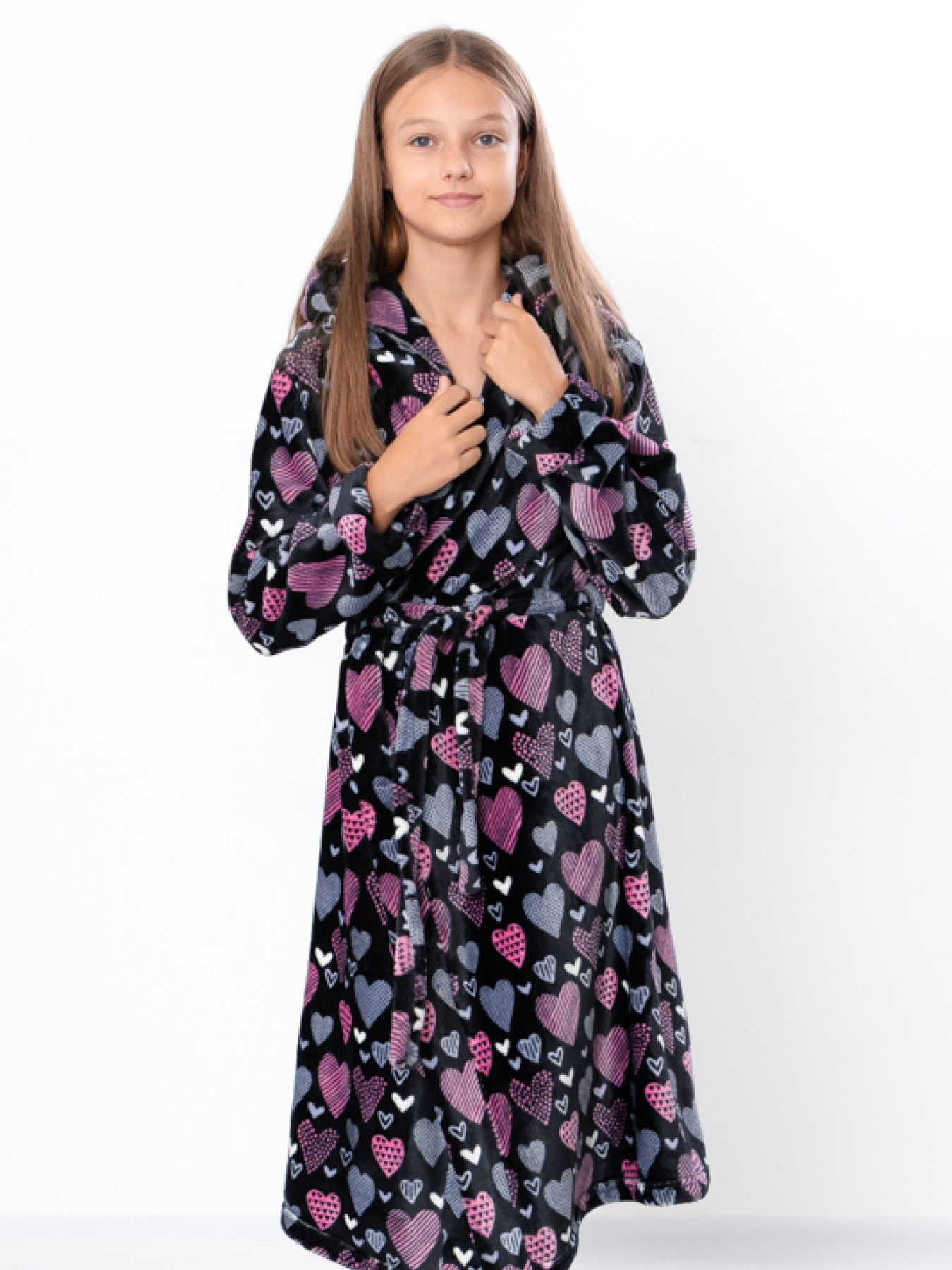 Халат Носи своє модель 6390-035-5-serdechka-rozhevij-blakitnij Халат Носи своє модель 6390-035-5-serdechka-rozhevij-blakitnij Фото