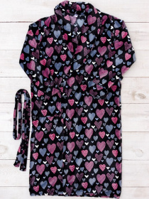 Халат Носи своє модель 8577-035-serdechka-rozhevij-blakitnij Фото