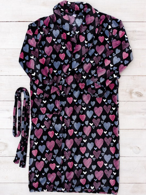 Халат Носи своє модель 8577-035-serdechka-rozhevij-blakitnij Фото