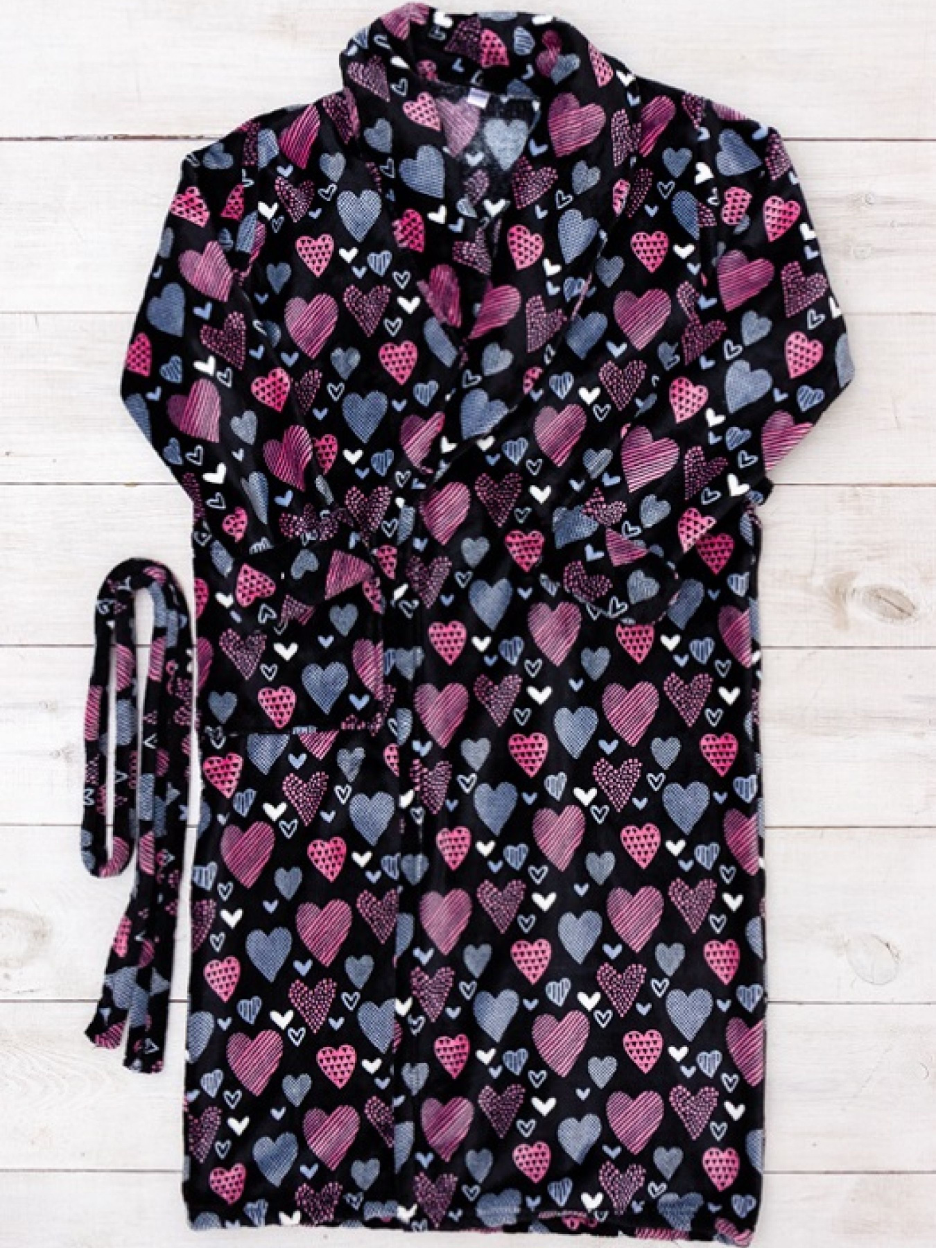 Халат Носи своє модель 8577-035-serdechka-rozhevij-blakitnij Фото