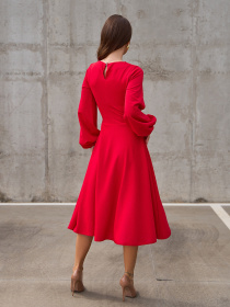 Платье миди ISSA Plus модель 14414_красный Фото
