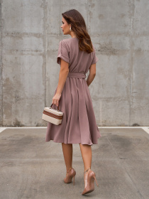 Платье миди ISSA Plus модель 14529_бежевый Фото