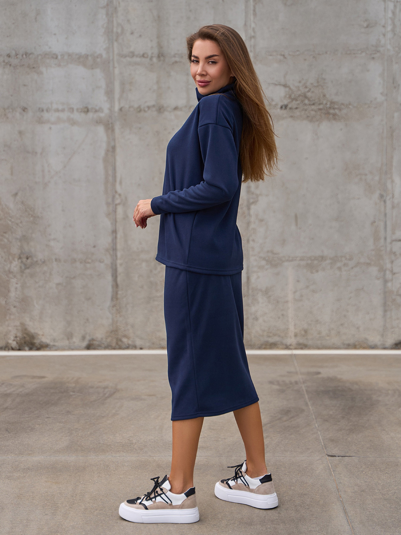 Костюм ISSA Plus модель 14833_темно_синий Фото