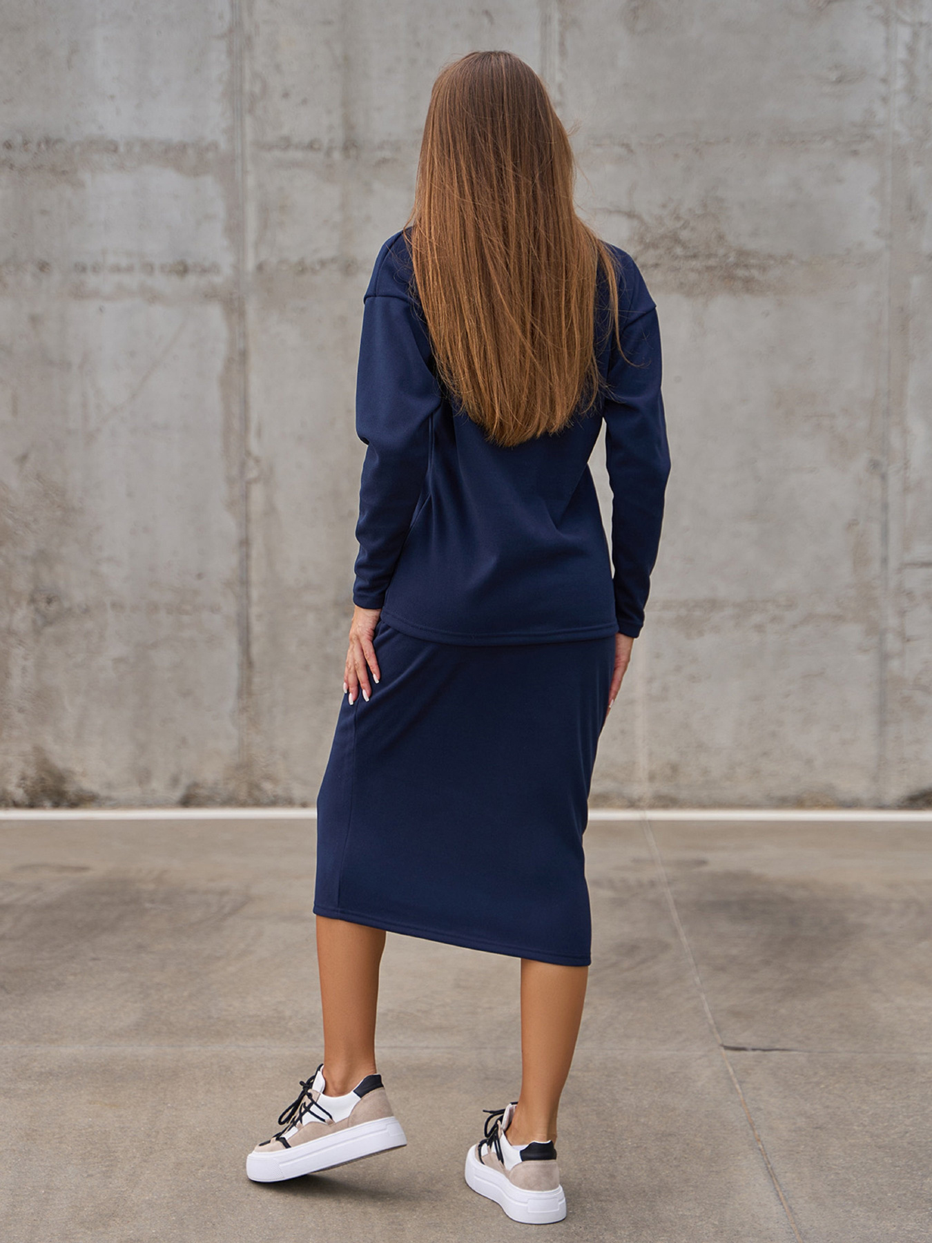 Повсякденний костюм ISSA Plus модель 14833_темно_синий Фото