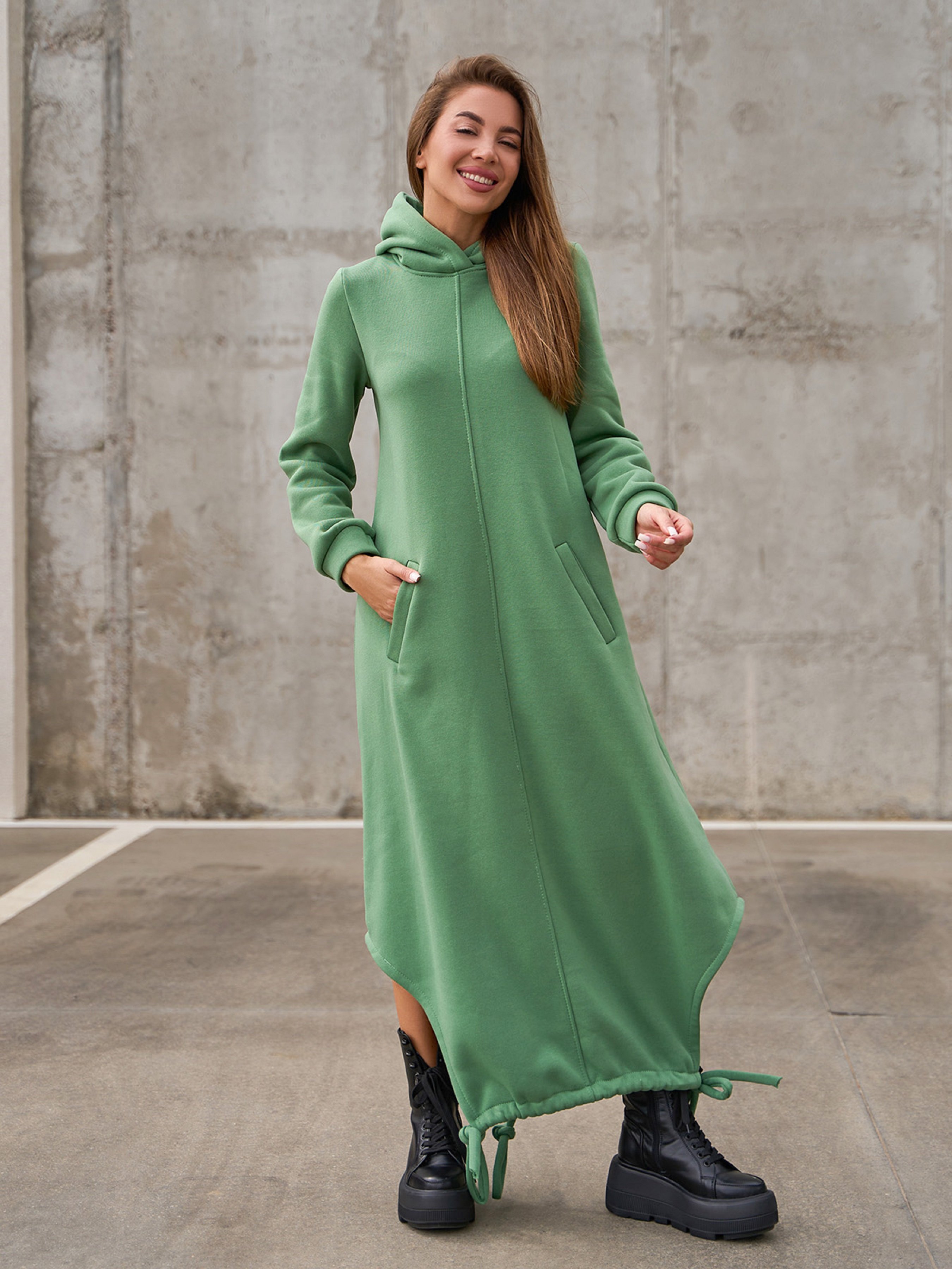 Бавовняна Жіноча Сукня максі ISSA Plus  (14853_olive) колір оливковий ISSA Plus - купити в Україні