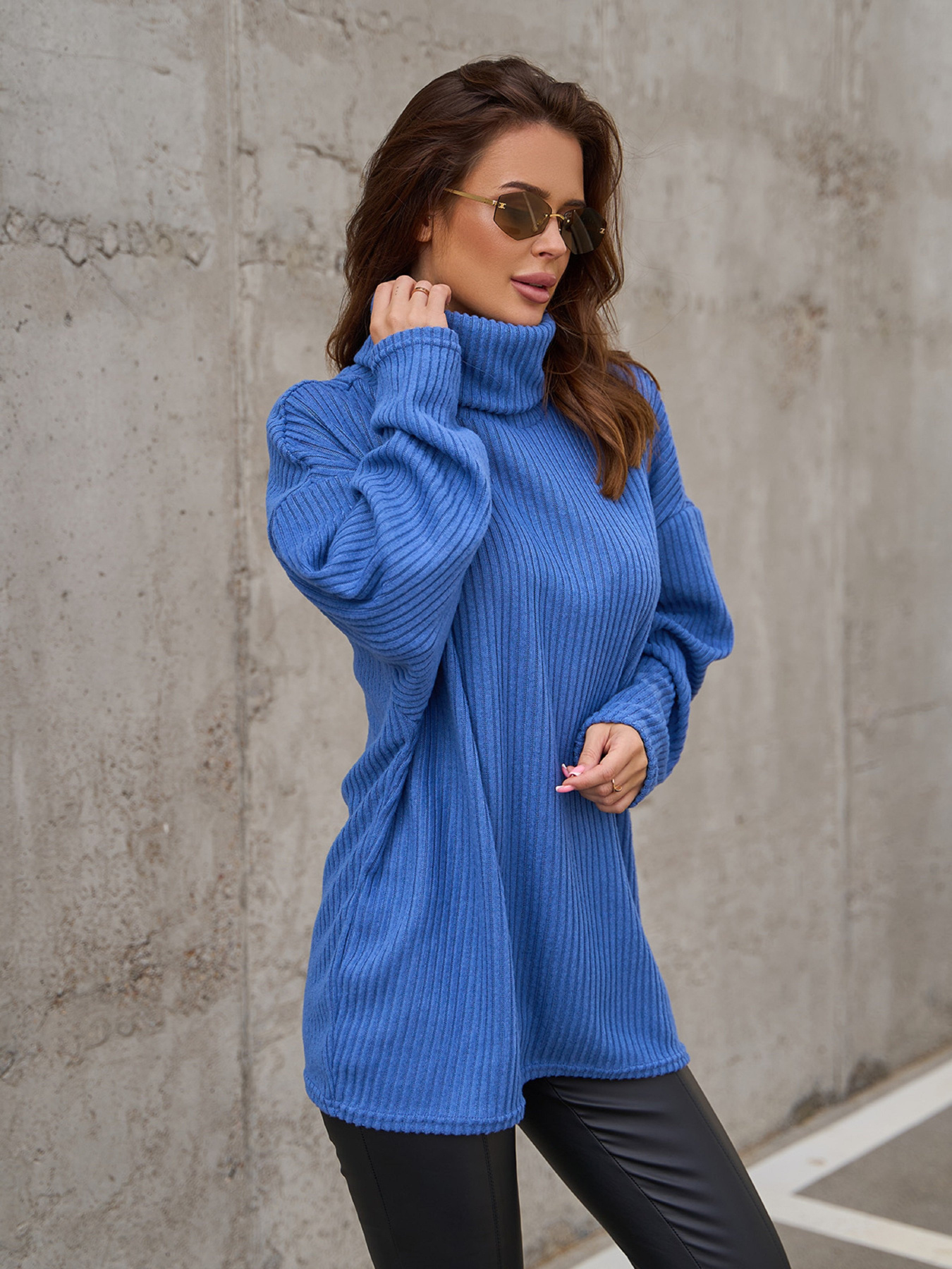 Светр ISSA Plus модель 13763_голубой Фото