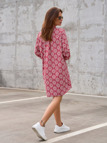 Платье мини ISSA Plus модель 14857_бордовый Фото