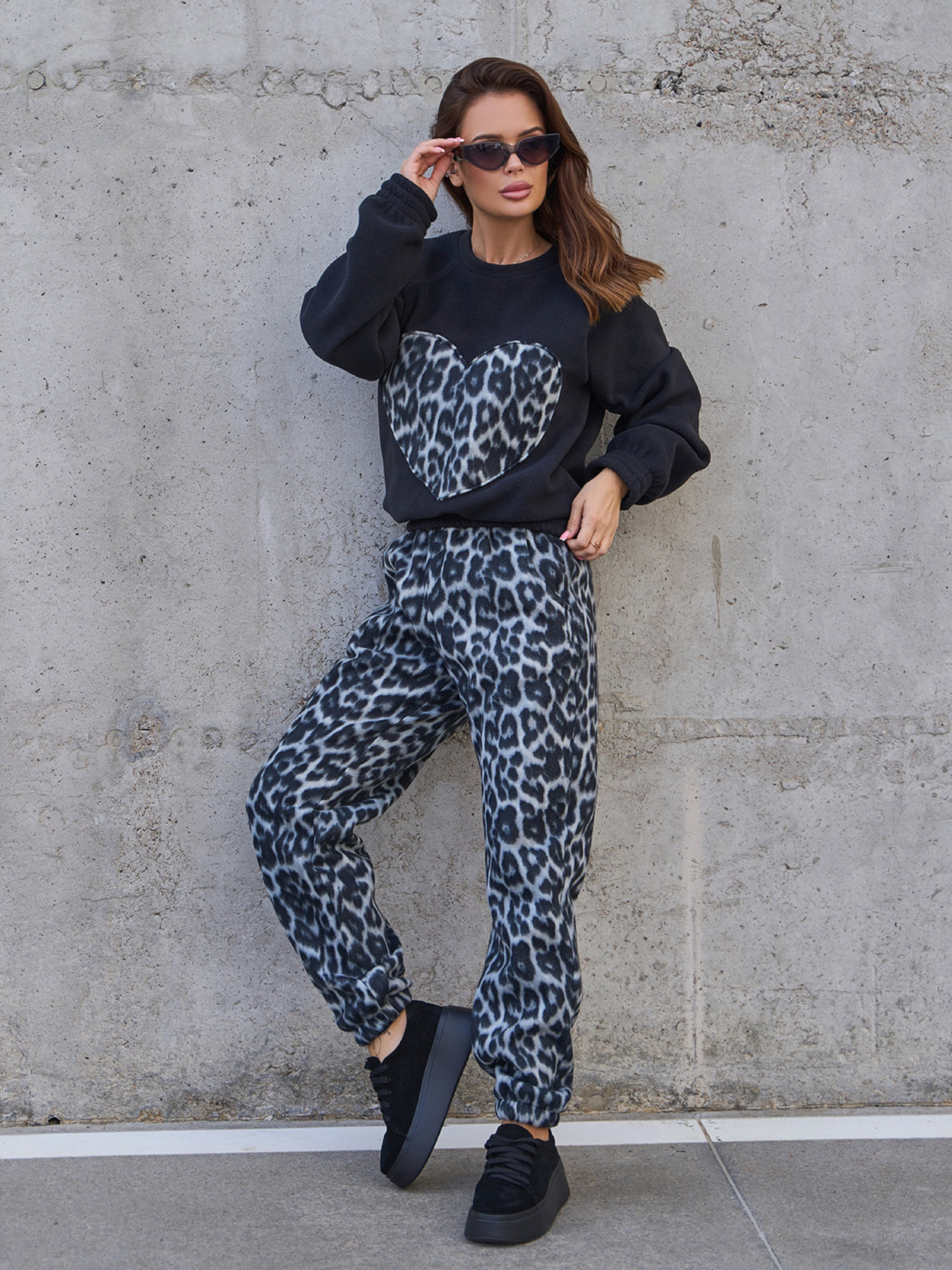 Повседневный костюм ISSA Plus модель SA-557_черный_серый Повседневный костюм ISSA Plus модель SA-557_черный_серый Фото