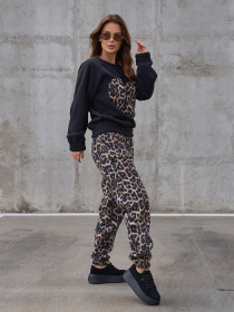 Костюм ISSA Plus модель SA-557_черный_бежевый Фото