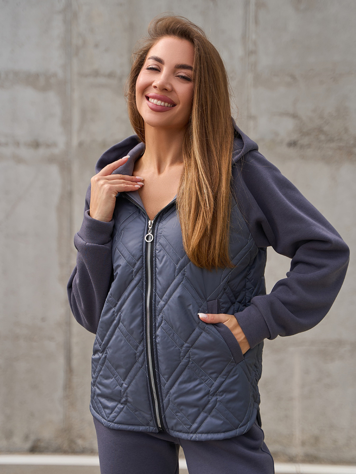 Костюм ISSA Plus модель SA-565_темно_серый Фото