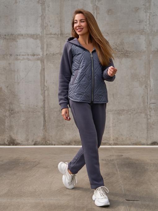 Повсякденний костюм ISSA Plus модель SA-565_темно_серый Фото