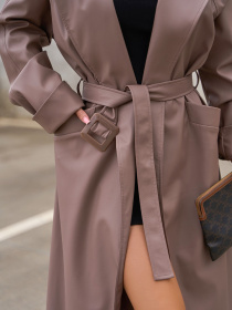 Тренч ISSA Plus модель 13585_бежевый Фото