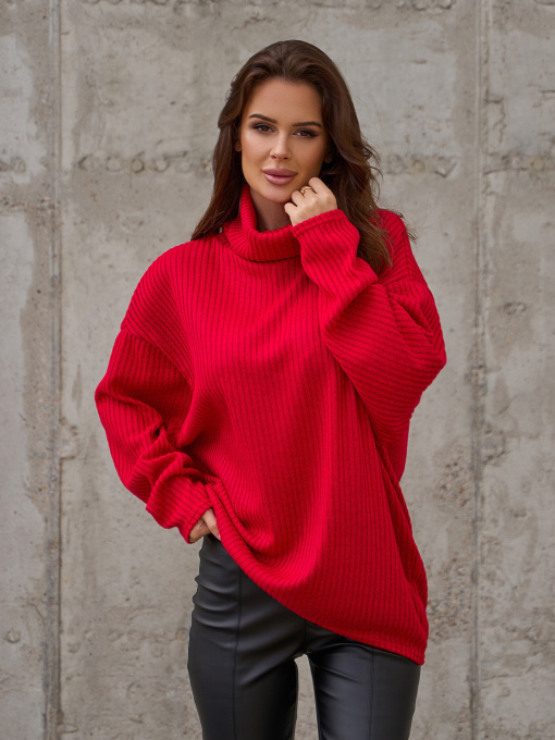 Свитер ISSA Plus модель 13763_красный Фото