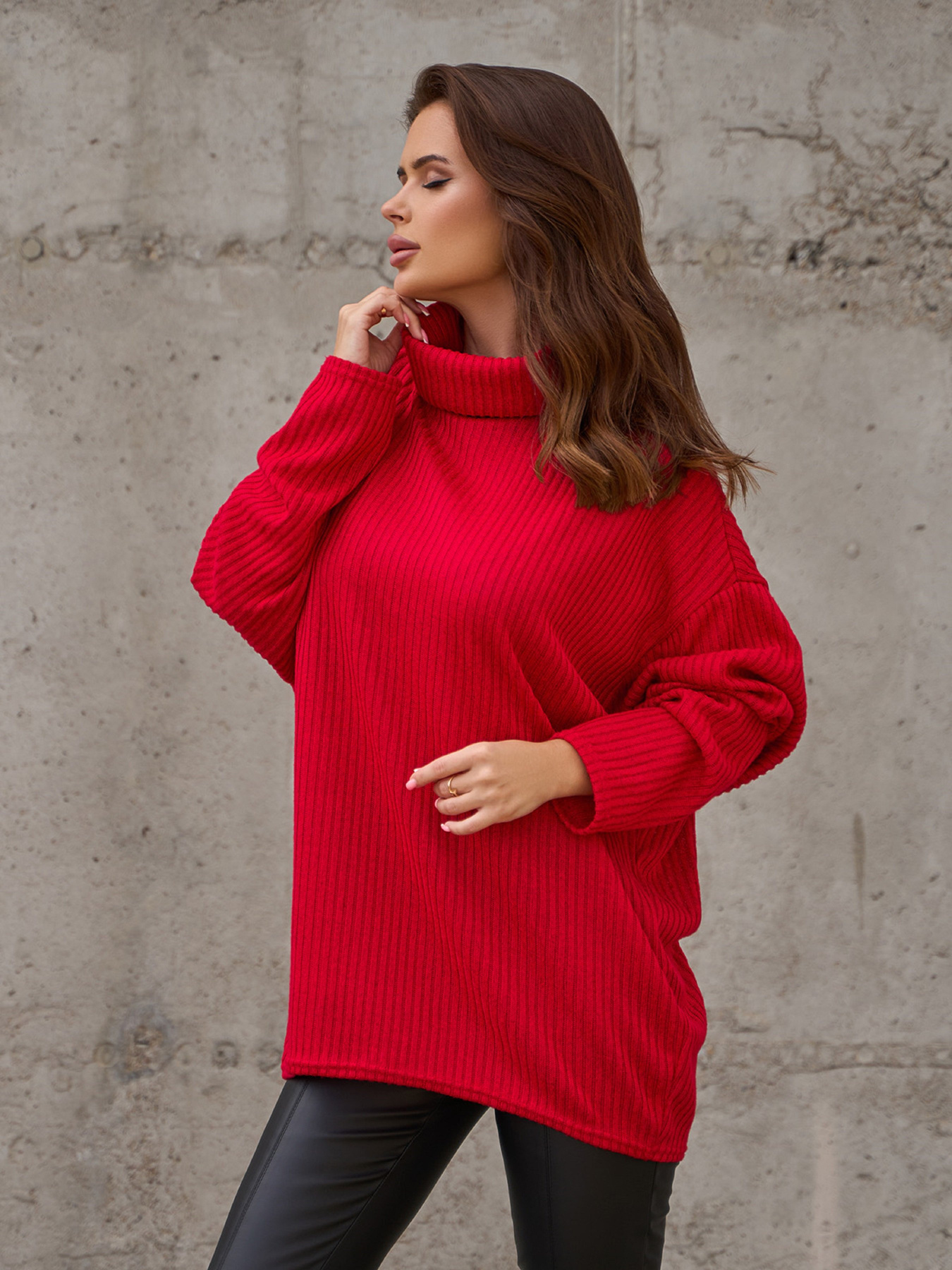 Светр ISSA Plus модель 13763_красный Фото