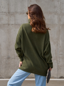 Свитер ISSA Plus модель 13763_хаки Фото