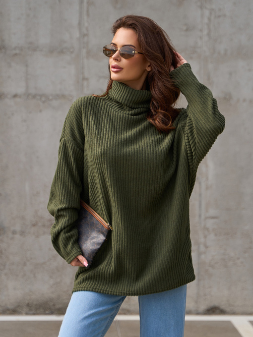 Свитер ISSA Plus модель 13763_хаки Фото