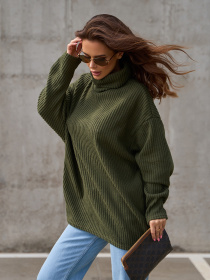 Светр ISSA Plus модель 13763_хаки Фото