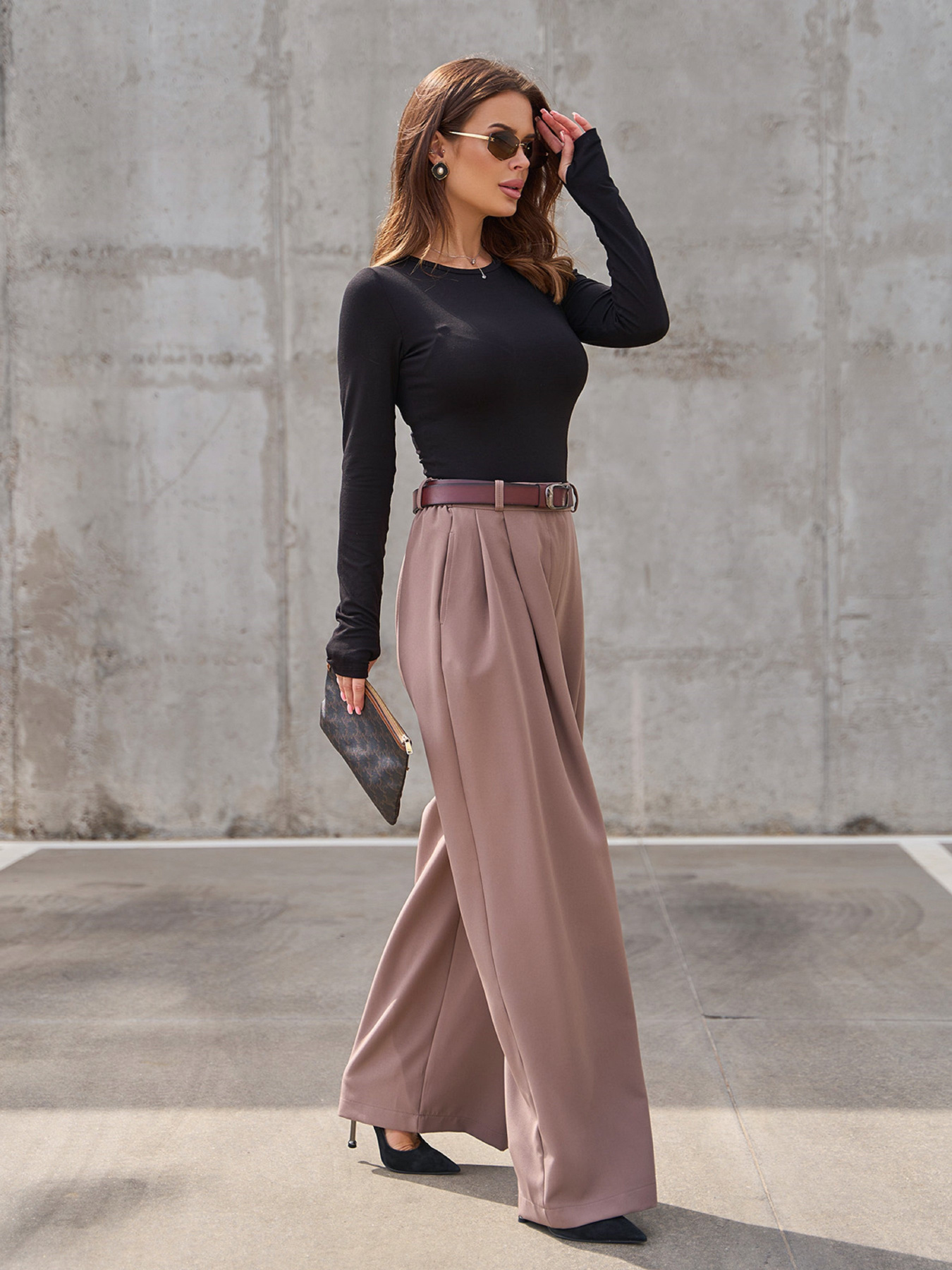 Палаццо ISSA Plus модель 14442_коричневый Фото