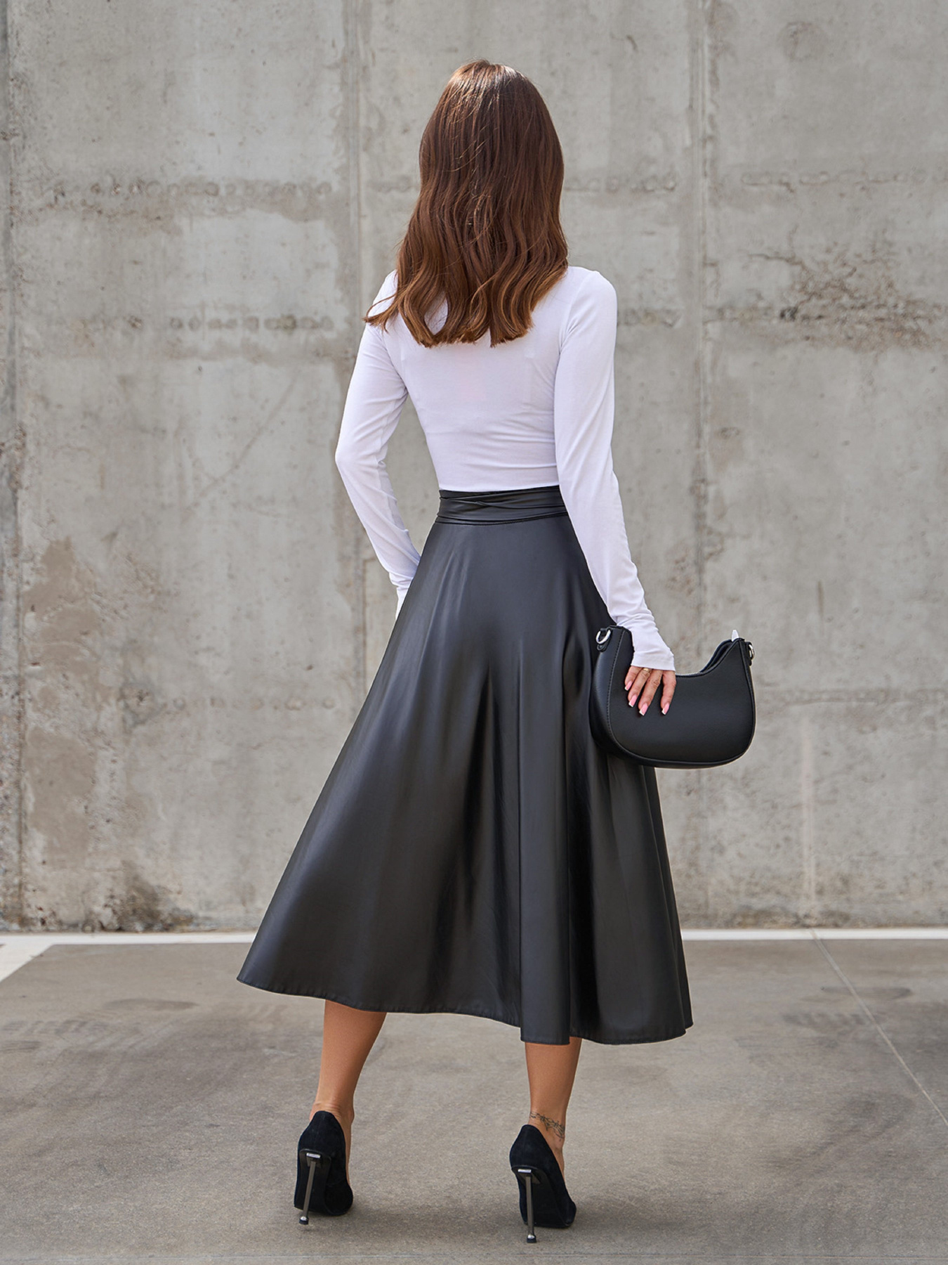 Юбка миди ISSA Plus модель 14856_черный Фото