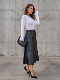 Юбка миди ISSA Plus модель 14856_черный Фото