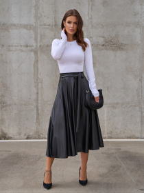 Юбка миди ISSA Plus модель 14856_черный Фото