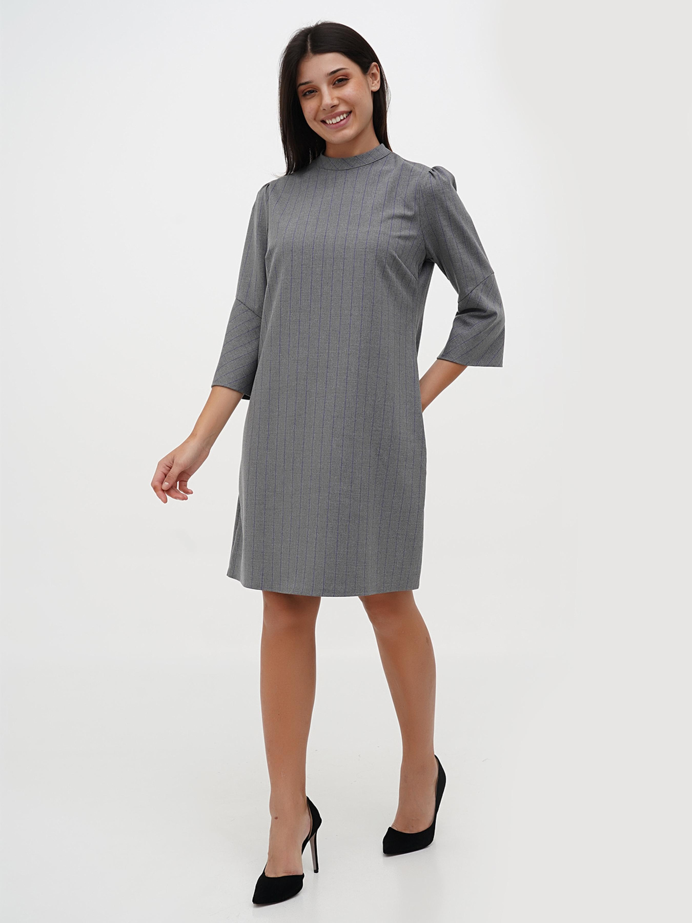 Платье мини Sassofono модель A271-SC-1932_серый Фото