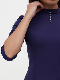 Платье мини Sassofono модель A271-SC-3499_синий Фото