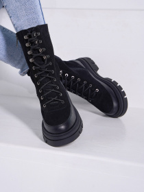 Ботинки ISSA Plus модель OB2-528_черный Фото