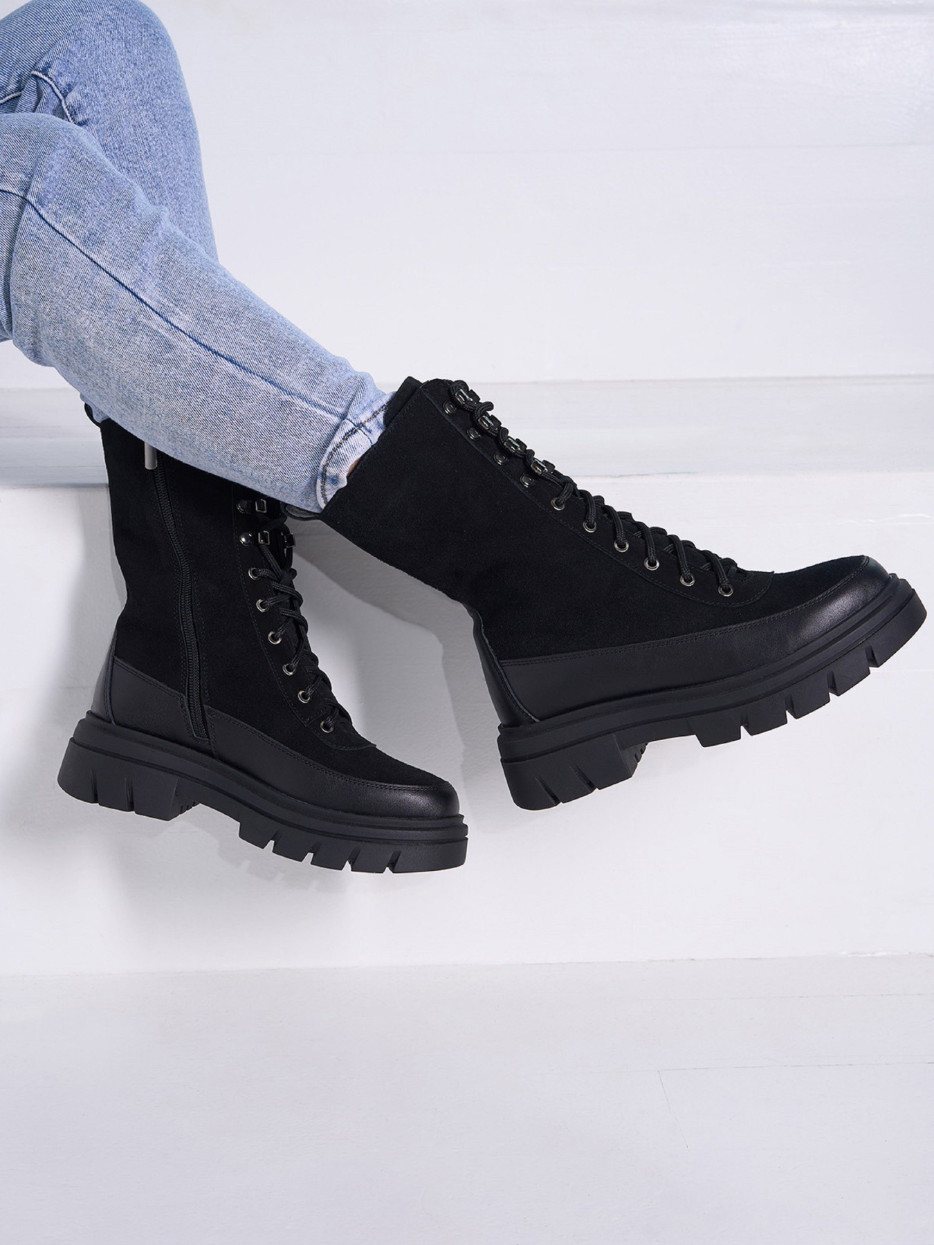 Черевики ISSA Plus модель OB2-528_черный Черевики ISSA Plus модель OB2-528_черный Фото