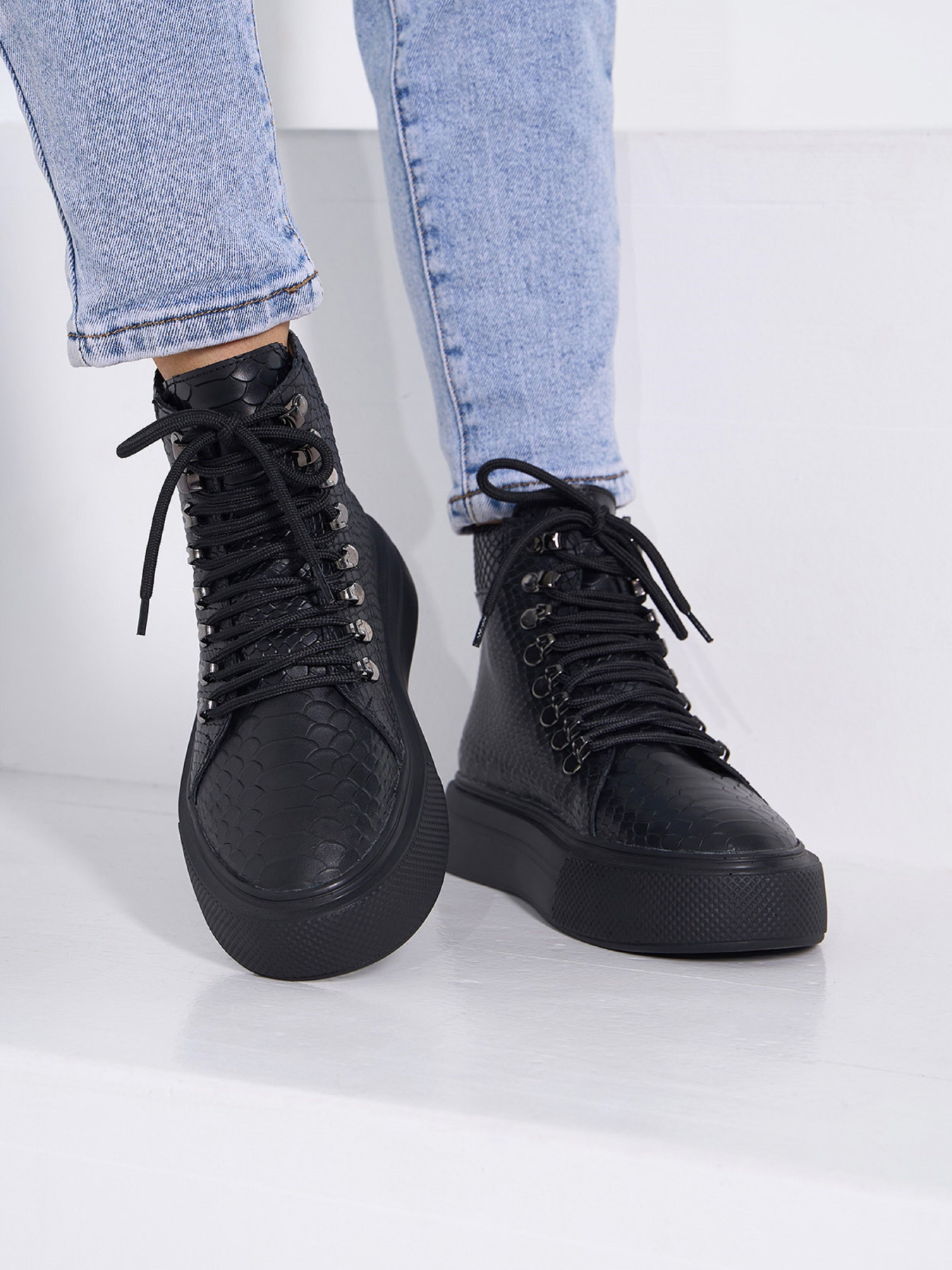 Черевики ISSA Plus модель OB2-530_черный Фото