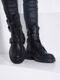 Ботинки ISSA Plus модель OB2-538_черный Фото