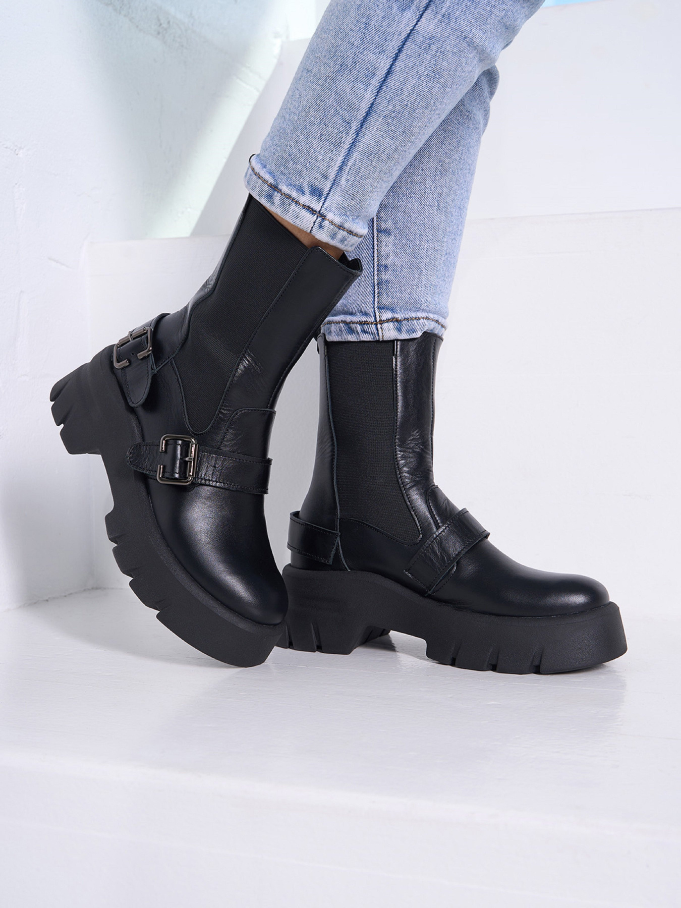 Ботинки ISSA Plus модель OB2-540_черный Фото