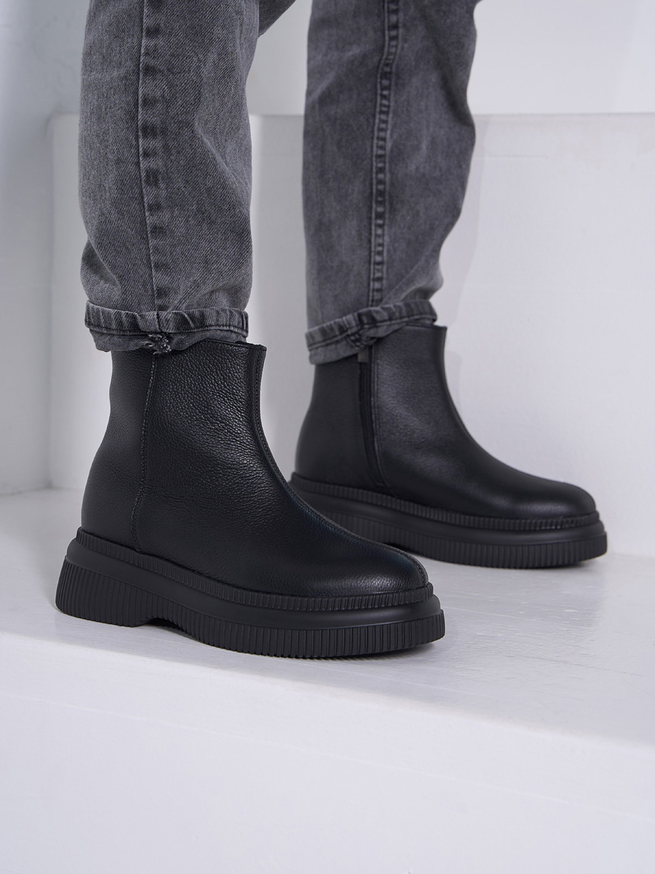 Ботинки ISSA Plus модель OB2-541_черный Фото