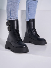 Ботинки ISSA Plus модель OB2-543_черный Фото