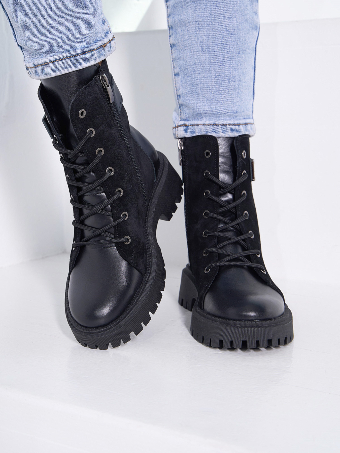 Ботинки ISSA Plus модель OB2-546_черный Фото