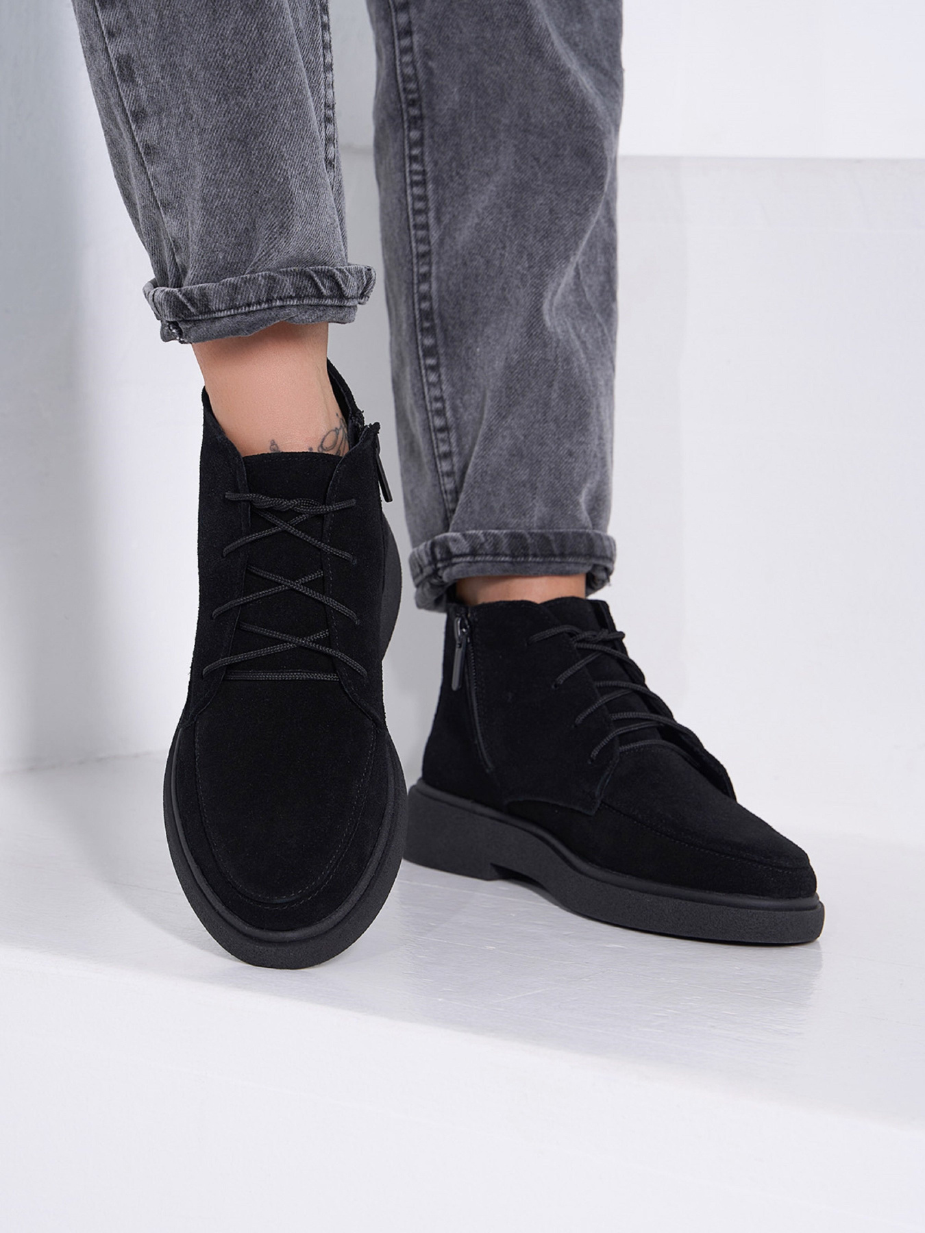 Ботинки ISSA Plus модель OB2-533_черный Фото