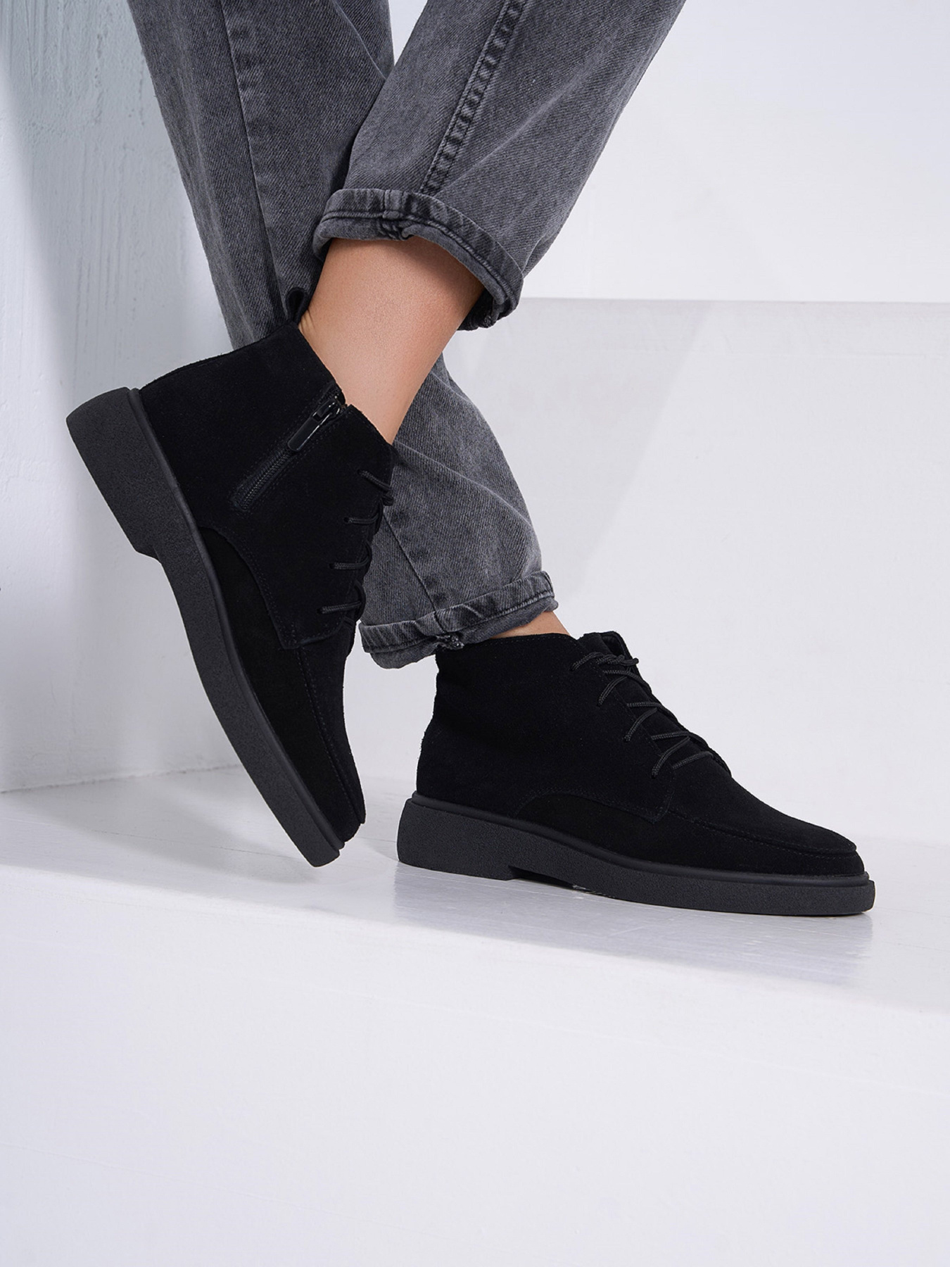 Ботинки ISSA Plus модель OB2-533_черный Фото