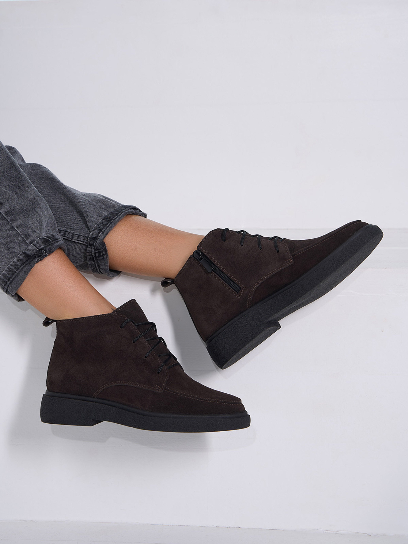 Ботинки ISSA Plus модель OB2-533_коричневый Фото