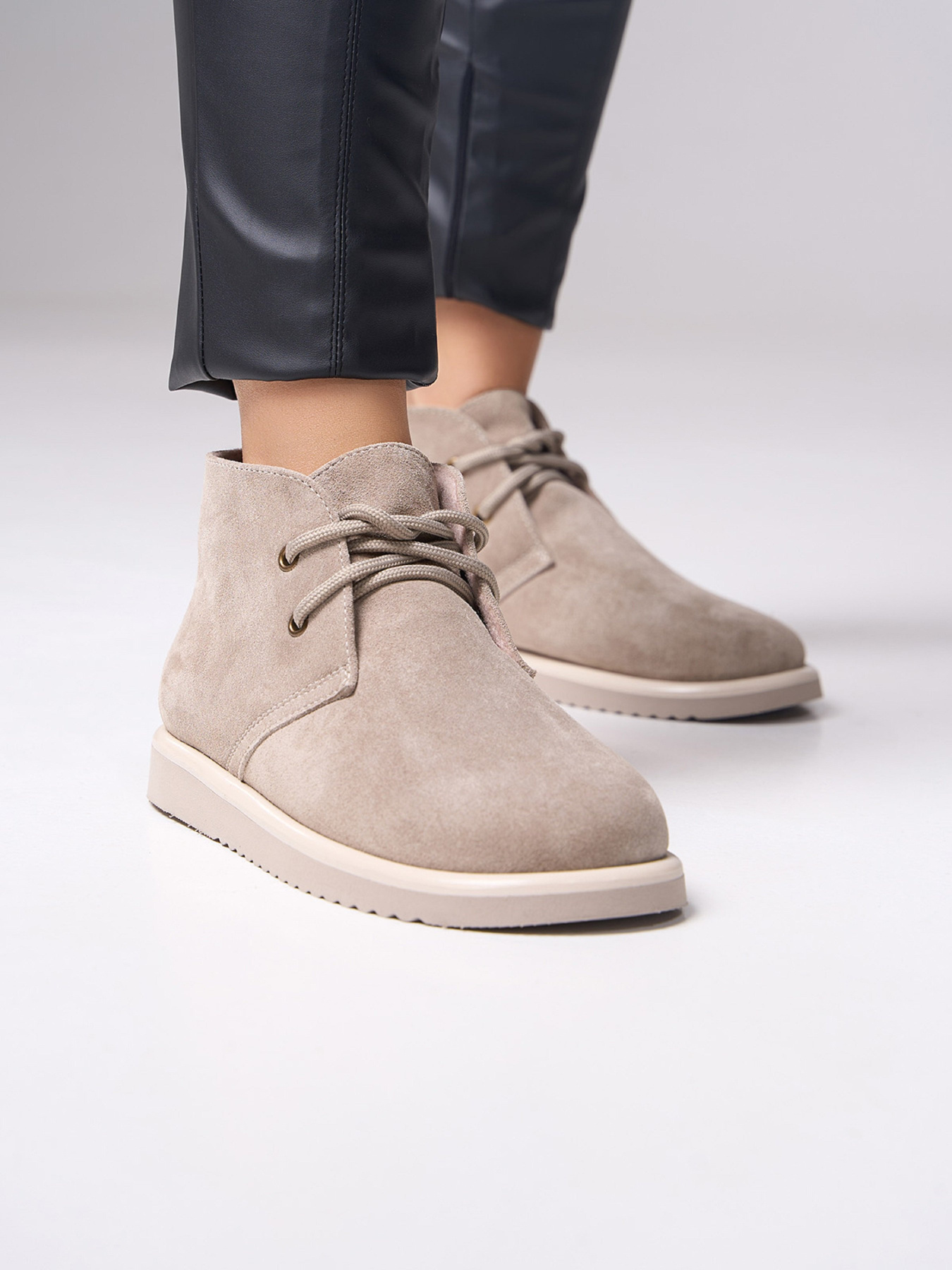 Ботинки ISSA Plus модель OB2-536_бежевый Фото